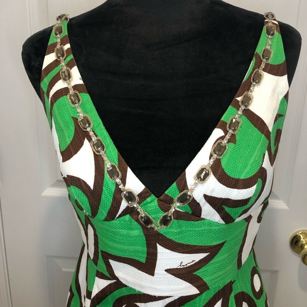 Milly of New York jeweled cocktail dress size 10 - Picture 2 of 13